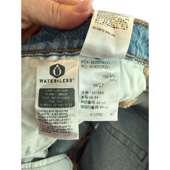 Levis Two-Tone Denim High-Waisted Button-Fly Shorts Womens Size 28 - Picture 8 of 8